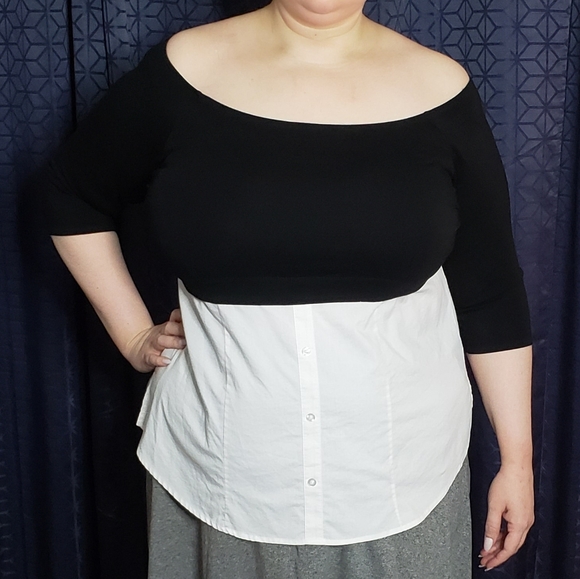 🌹Button Down Illusion Top - Picture 2 of 2